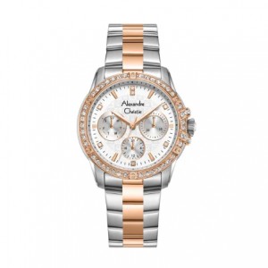 Alexandre Christie AC 2C26 Silver Rosegold White Steel BFFTRSL